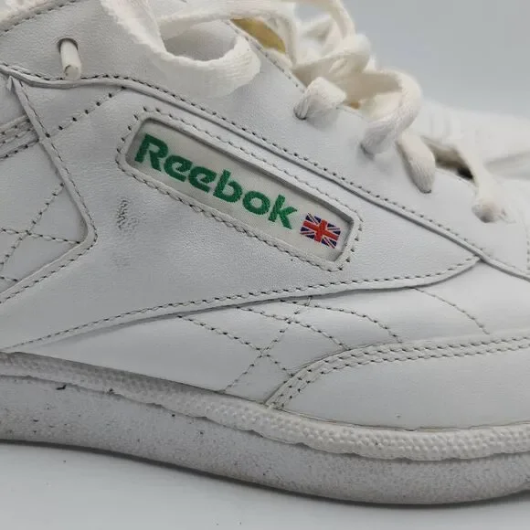 Reebok Club C 85 Men’s 9.5 Vintage White Classic Tennis Sneakers Retro Leather - Picture 7 of 9